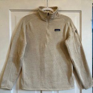 Patagonia Women's Better Sweater 1/4-Zip Fleece- Large (Oyster White)